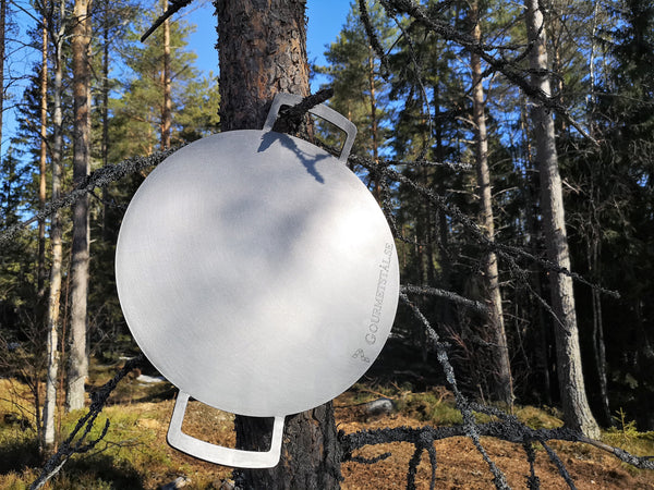 Gourmetstål rund med grepp 33cm
